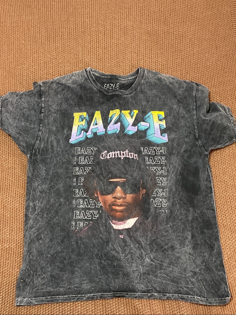 Eazy-E Graphic Black Mineral Wash Kids Tee